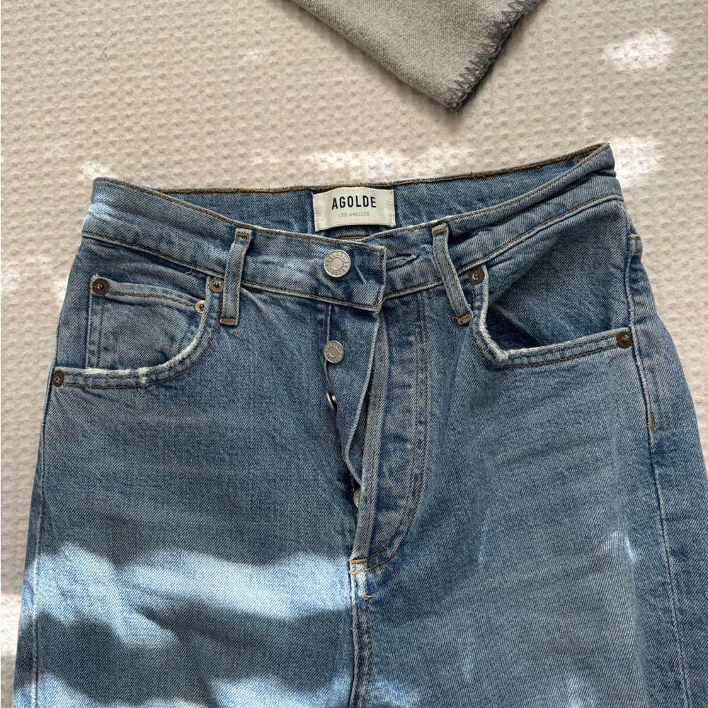 Agolde Riley High Rise Straight Jeans - Picture 3 of 5